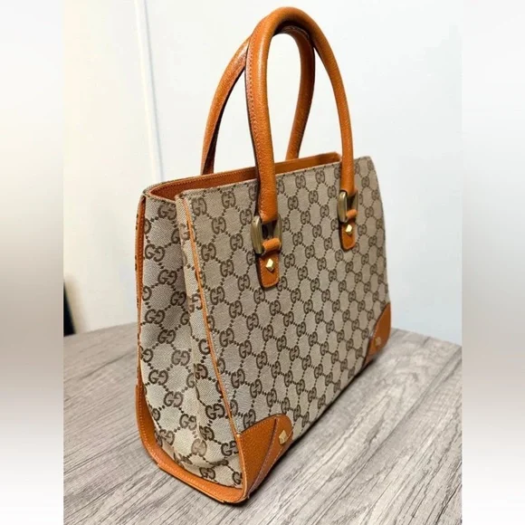 Gucci Tan and Brown Tote Bag - Picture 2 of 13